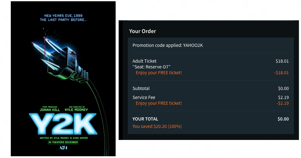 free y2k ticket free y2k ticket