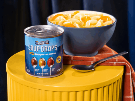 Bowl of Soup with Soup Drops Variety Can Earned