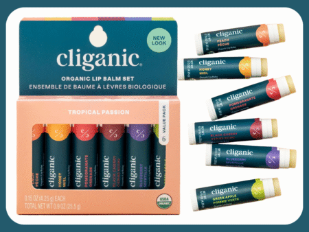 Cliganic USDA Organic Lip Balm Set 6 Pack