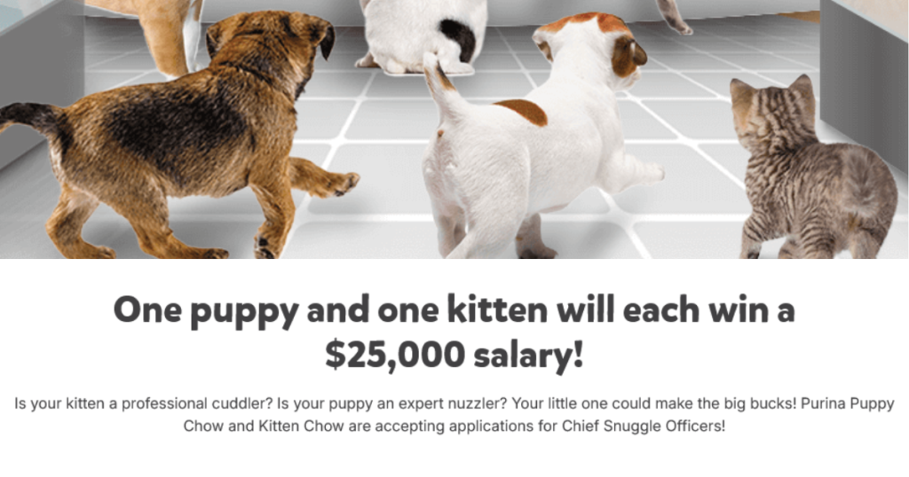 Nestlé Purina PetCare Chief Snuggle Officers Contest