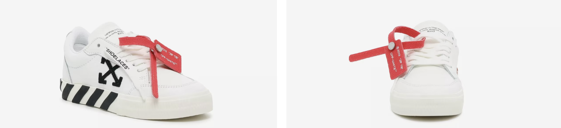 Off White Vulcanized Lace Up Sneaker Kids