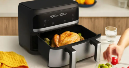 Bella PRO 4 qt TriZone Touchscreen Air Fryer with Dual Flex Basket
