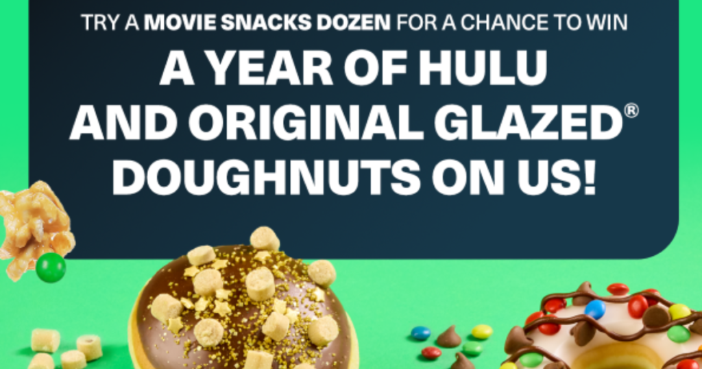 Krispy Kreme Doughnuts for a Year Hulu Subscription Giveaway