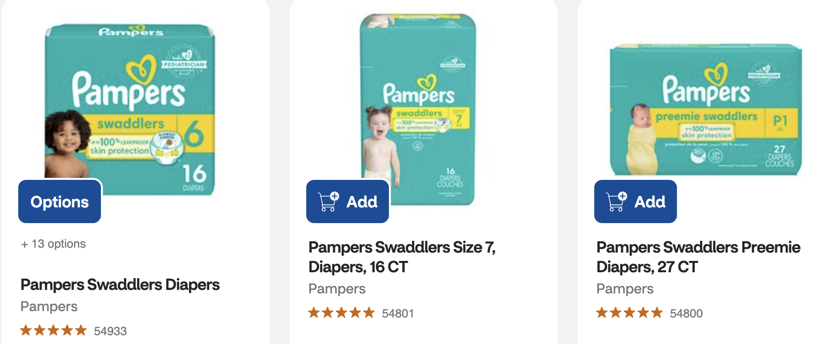 Pampers diapers