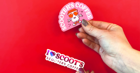 Weekend Deals at Scooter s Coffee Stickers Drinks and Free Espresso!