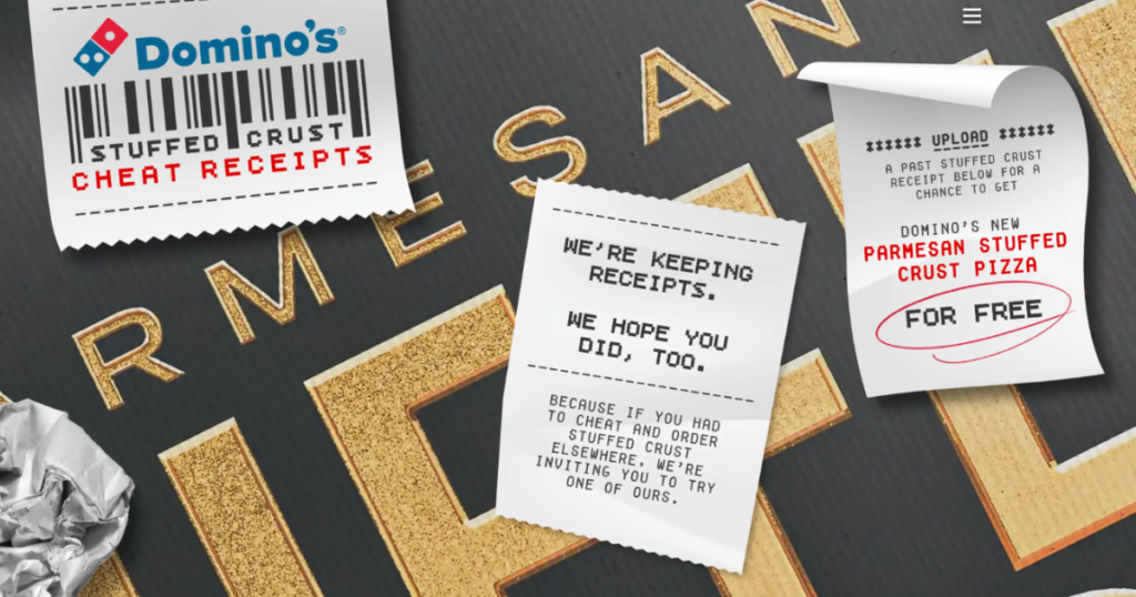 Domino’s Stuffed Crust Cheat Receipt Giveaway