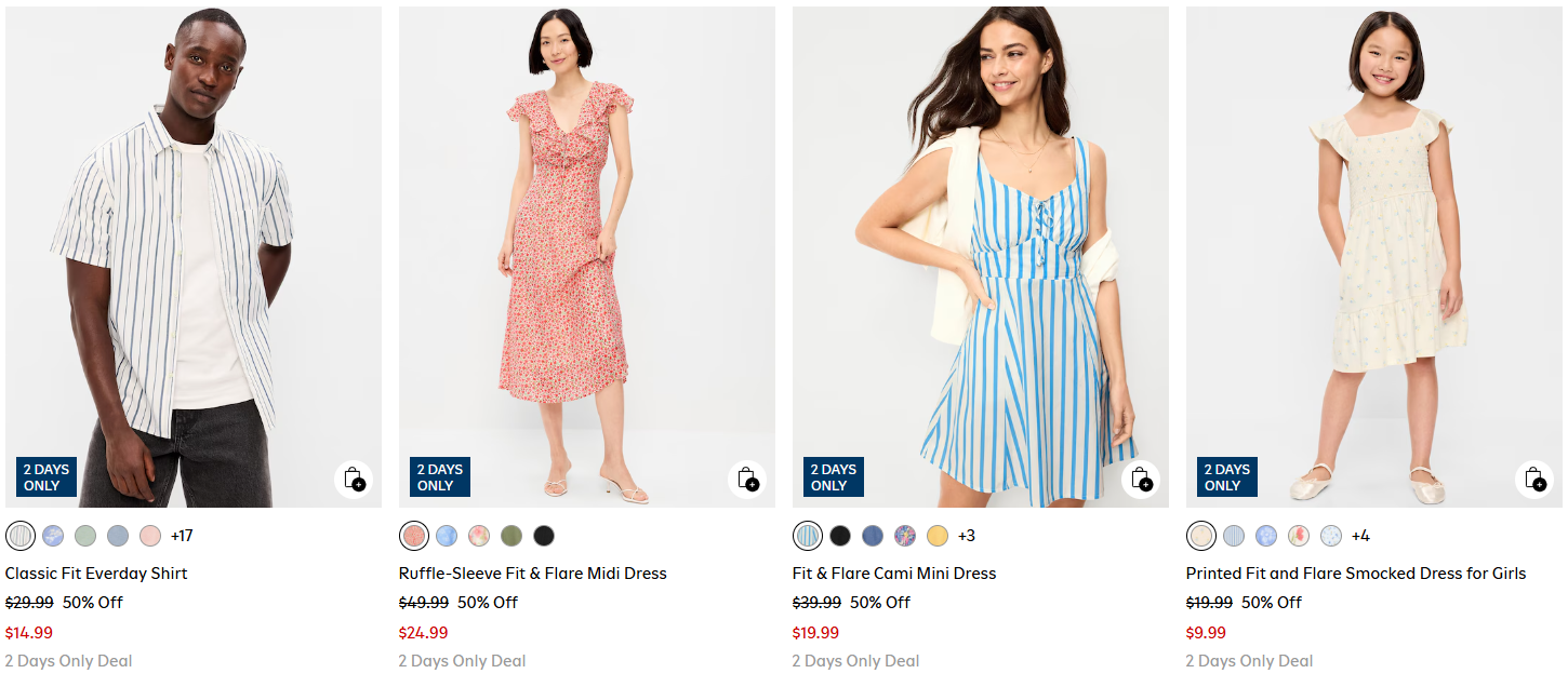 EASTER APPAREL AT OLD NAVY