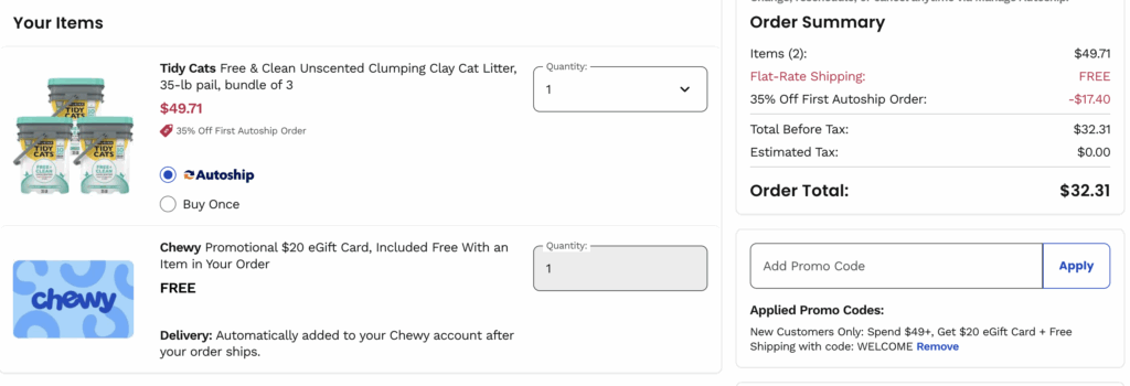 Tidy Cats Chewy Tidy cats order