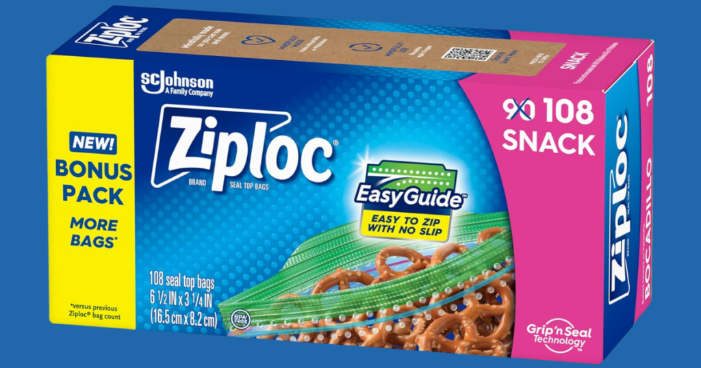 ZIPLOC SNACK BAGS