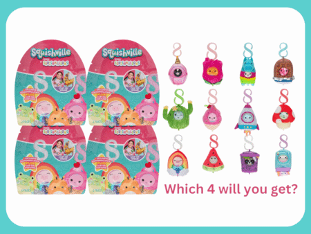 four pack squishmallows clips