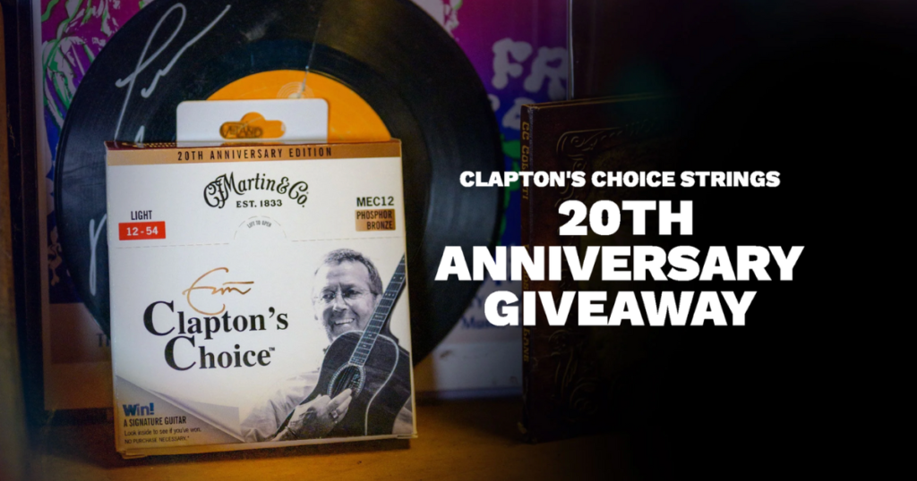 Clapton’s Choice Strings 20th Anniversary Sweepstakes