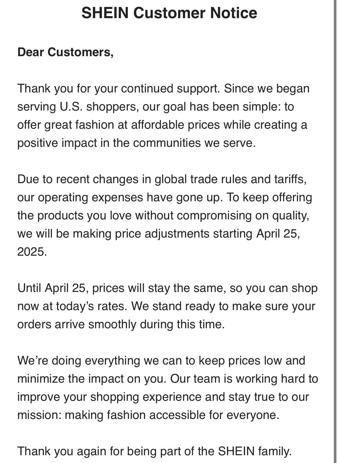 SHEIN email
