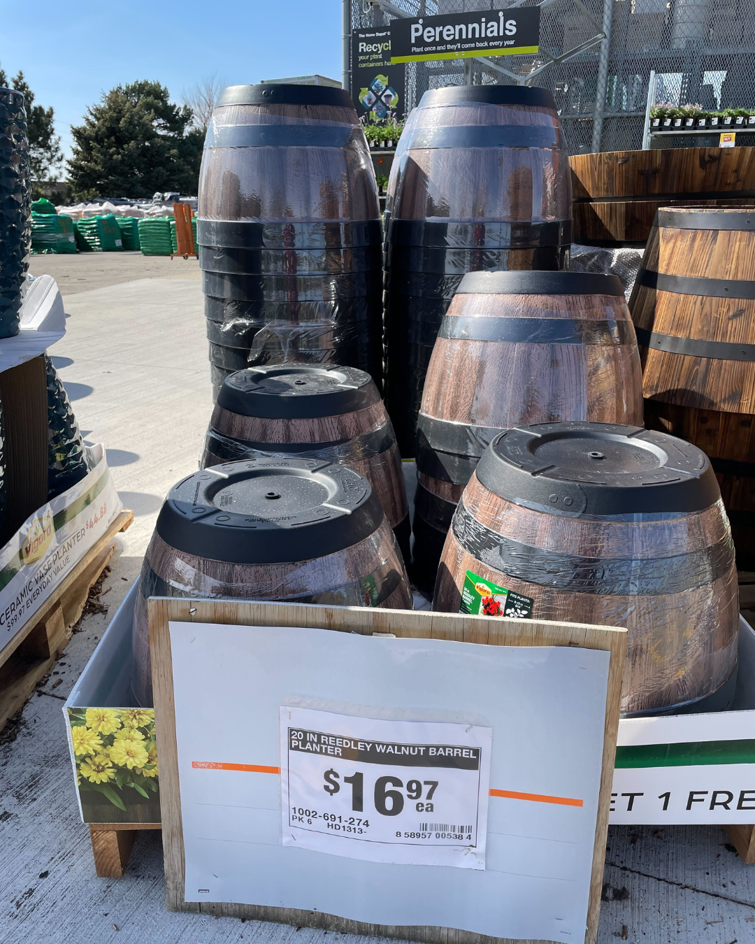 wine barrel planters home depot wine barrel planters home depot