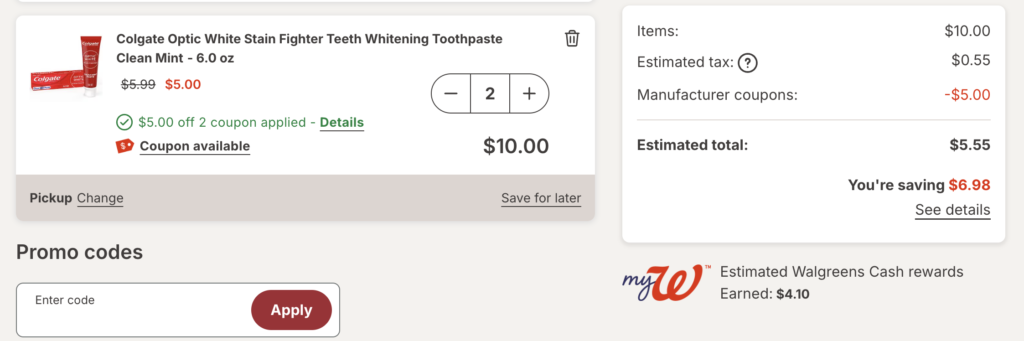 Colgate Walgreens