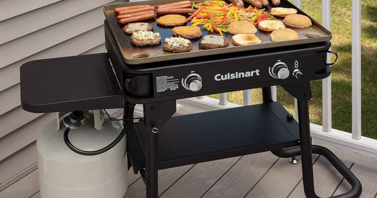 Cuisinart flat top professional two burner gas griddle