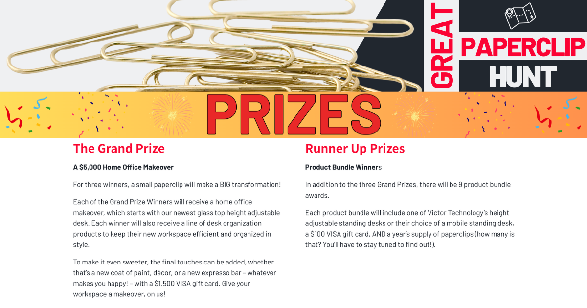 Victor Technology Great Paperclip Hunt Sweepstakes Victor Technology Great Paperclip Hunt Sweepstakes