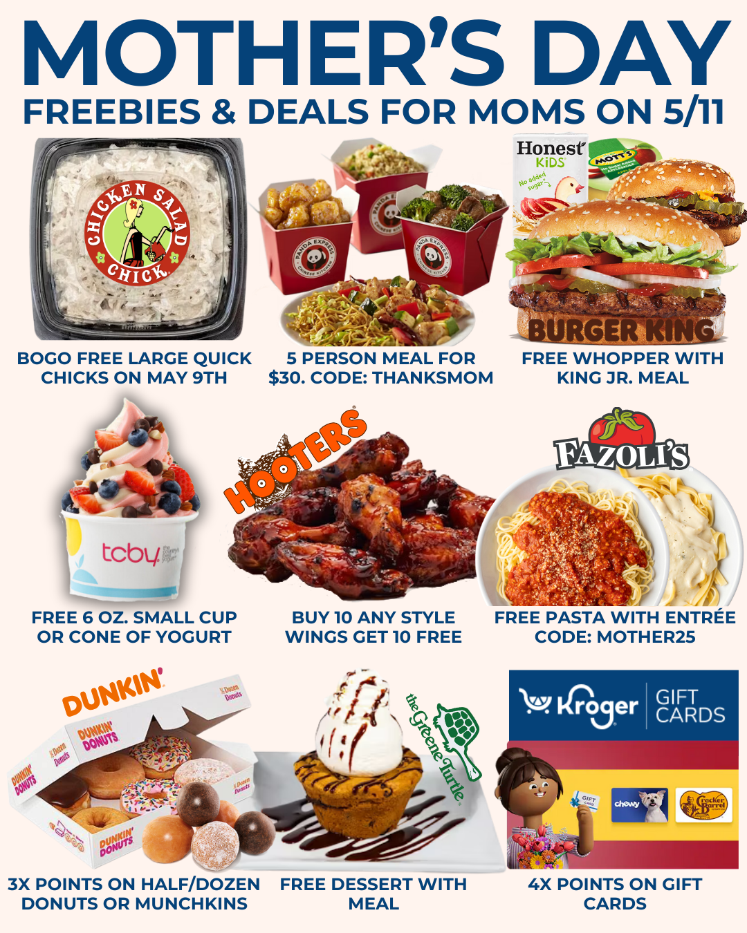 Mother's Day Freebies & Deals 2025