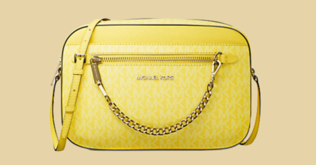 mk handbag yellow