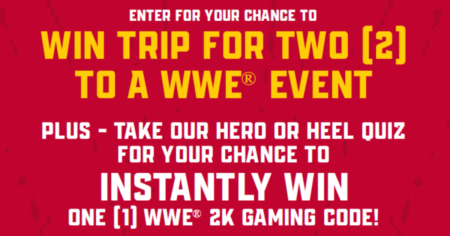 Fireball Wheatley Wrestling Off Premise Instant Win Game Sweepstakes