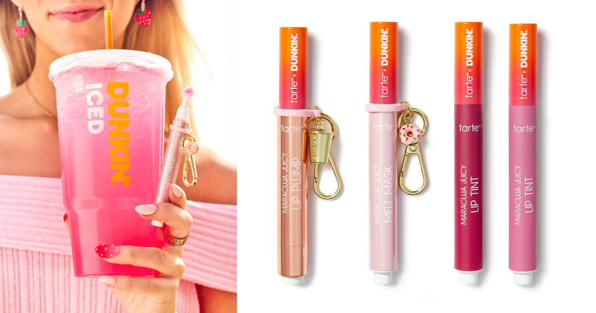 Tarte x Dunkin’ Limited Edition Lip Collection Inspired by Refreshers