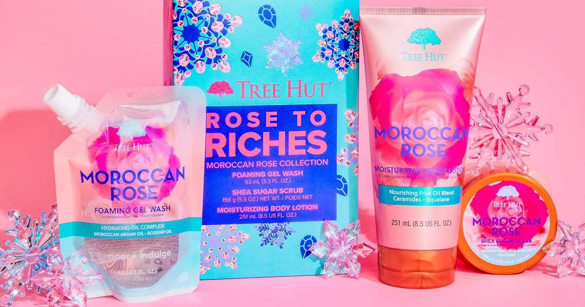 Tree Hut Holiday Rose to Riches Gift Set