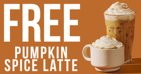 FREE Pumpkin Spice Latte at Starbucks