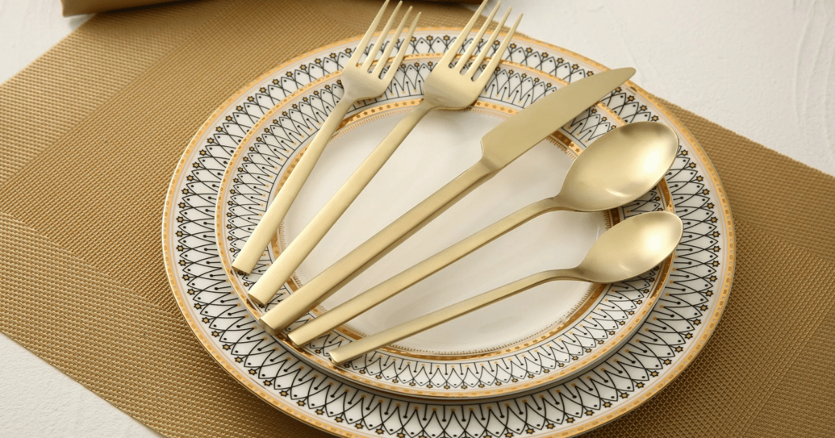 Gold flatware