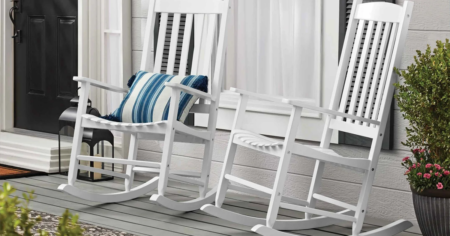 Mainstays Outdoor Wood Porch Rocking Chair 2 pack