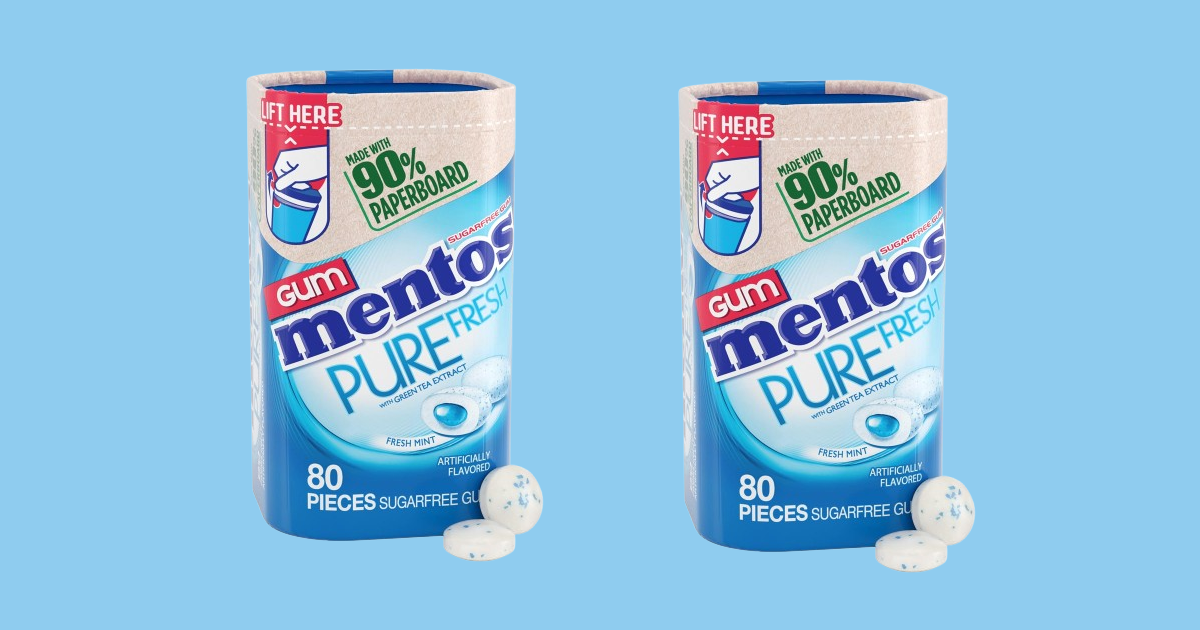 Mentos pure fresh sugar free chewing gum fresh mint 80 piece