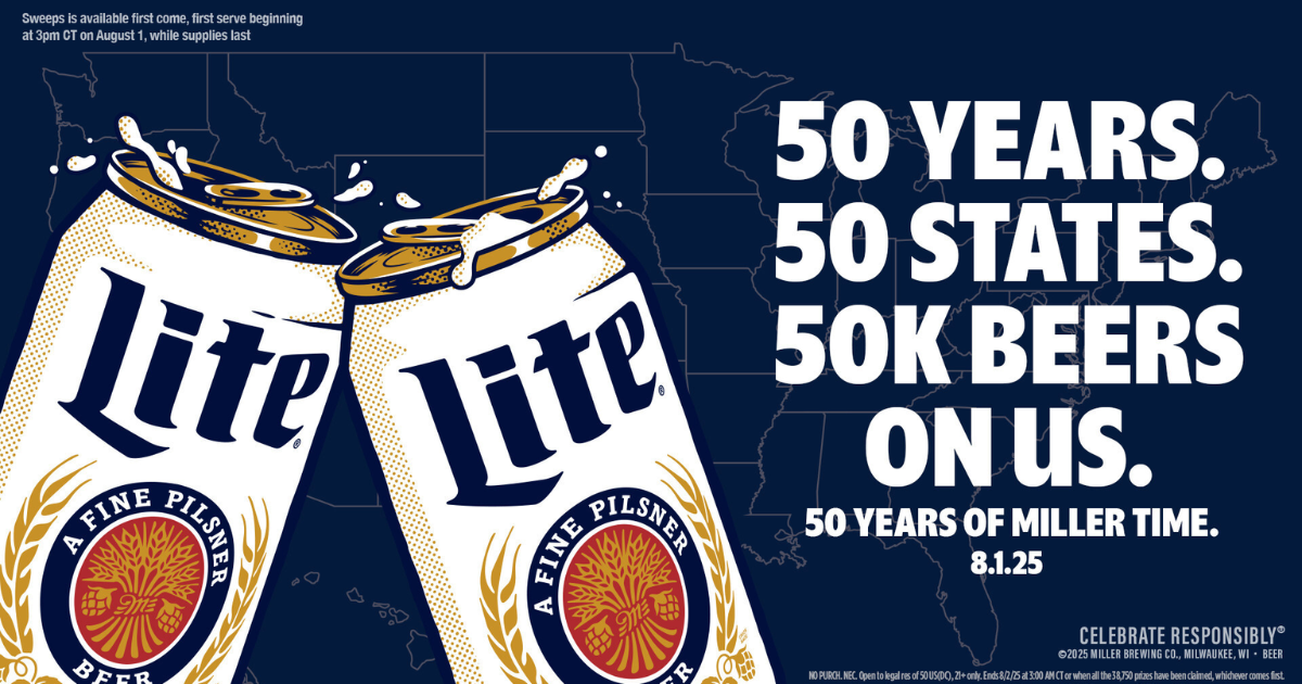 Miller Lite Turns 50 – Free Beers on August 1! Miller Lite Turns 50 – Free Beers on August 1!