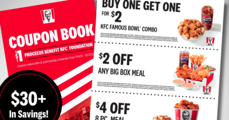 kfc coupon book