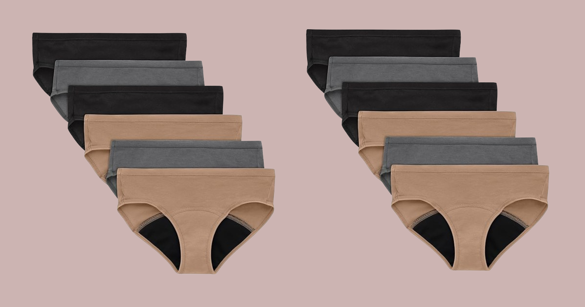 Hanes Girls Comfort Period Underwear Multipack