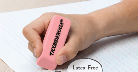 Ticonderoga Wedge Erasers, Pink, 3 Count