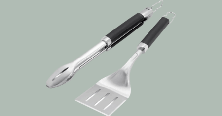 Weber Precision Tongs and Spatula Grilling Tool Set