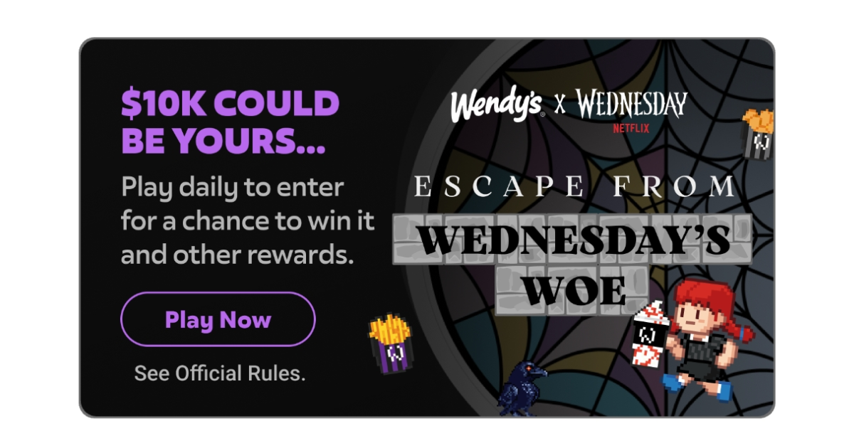 Wendy s Escape from Wednesday s Woe Instant Win Game Sweepstakes