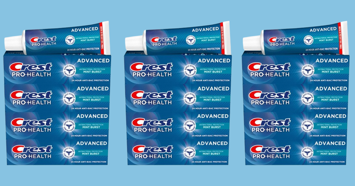 Crest Pro Health Advances antibacterial protection toothpaste pack of 4