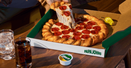 Croissant Pizza at Papa John s