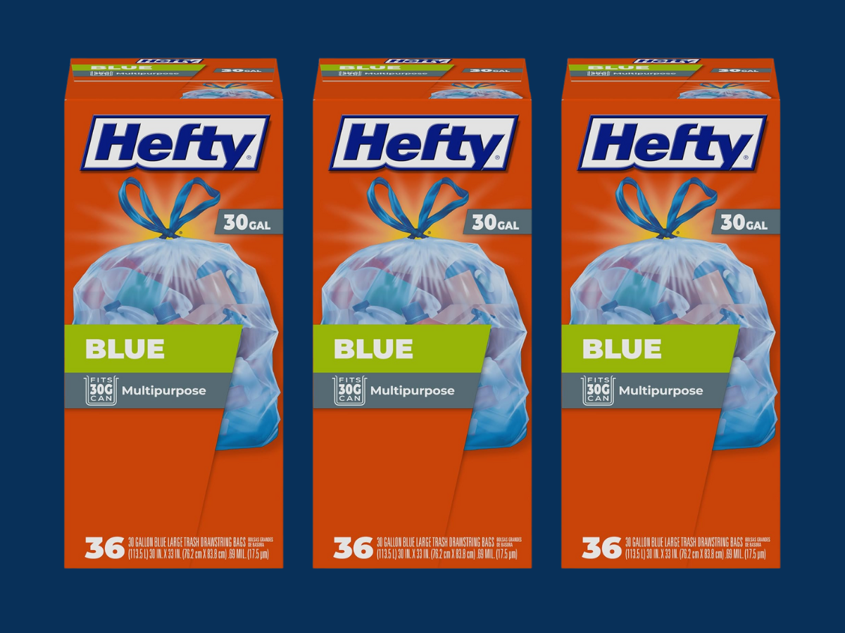 Hefty Blue Trash Bags 30 gall large trash bags