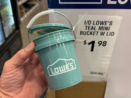 Lowe's Teal Mini Bucket