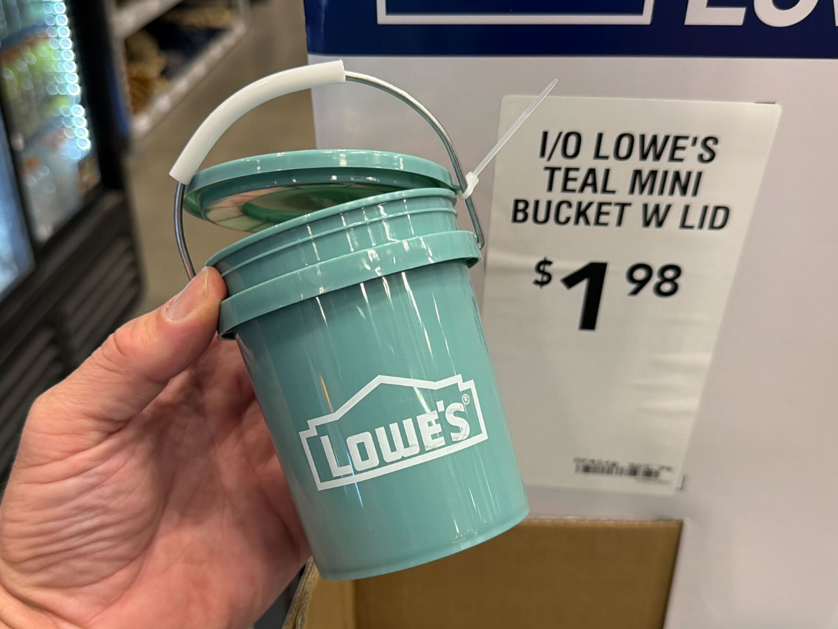 Lowe's Teal Mini Bucket