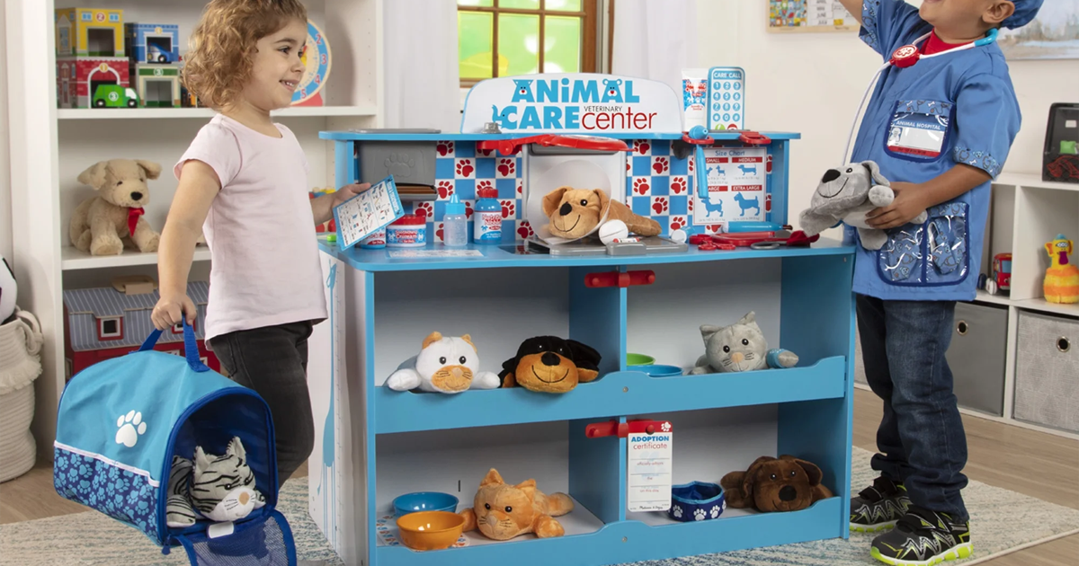Melissa and doug animal care veterinarian and groomer activity center