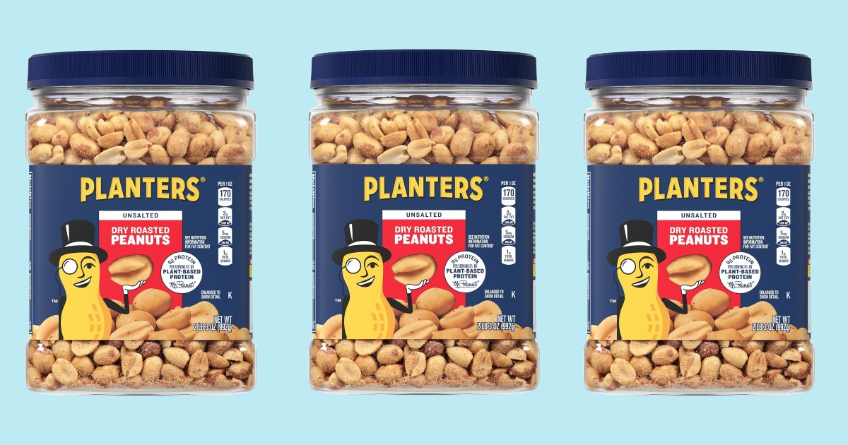 Planters Unsalted Dry Roasted Peanuts 35 OZ Jar