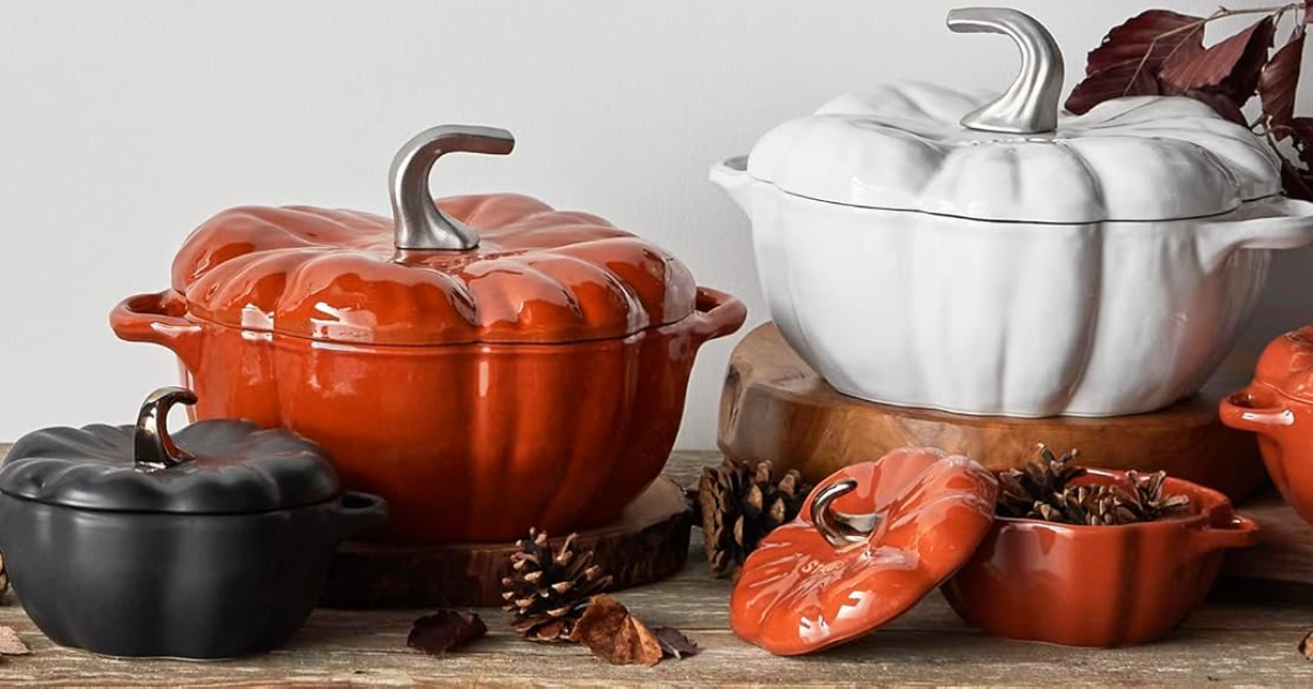STAUB 0 5 qt Petite Ceramic Pumpkin
