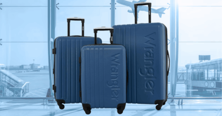 Wrangler Quest Luggage Set Vallarta Blue 3 Piece Set