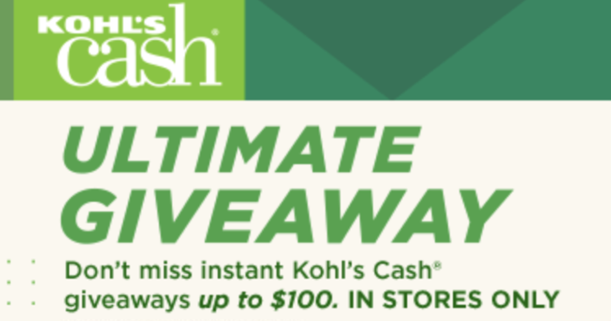 kohls cash giveaway