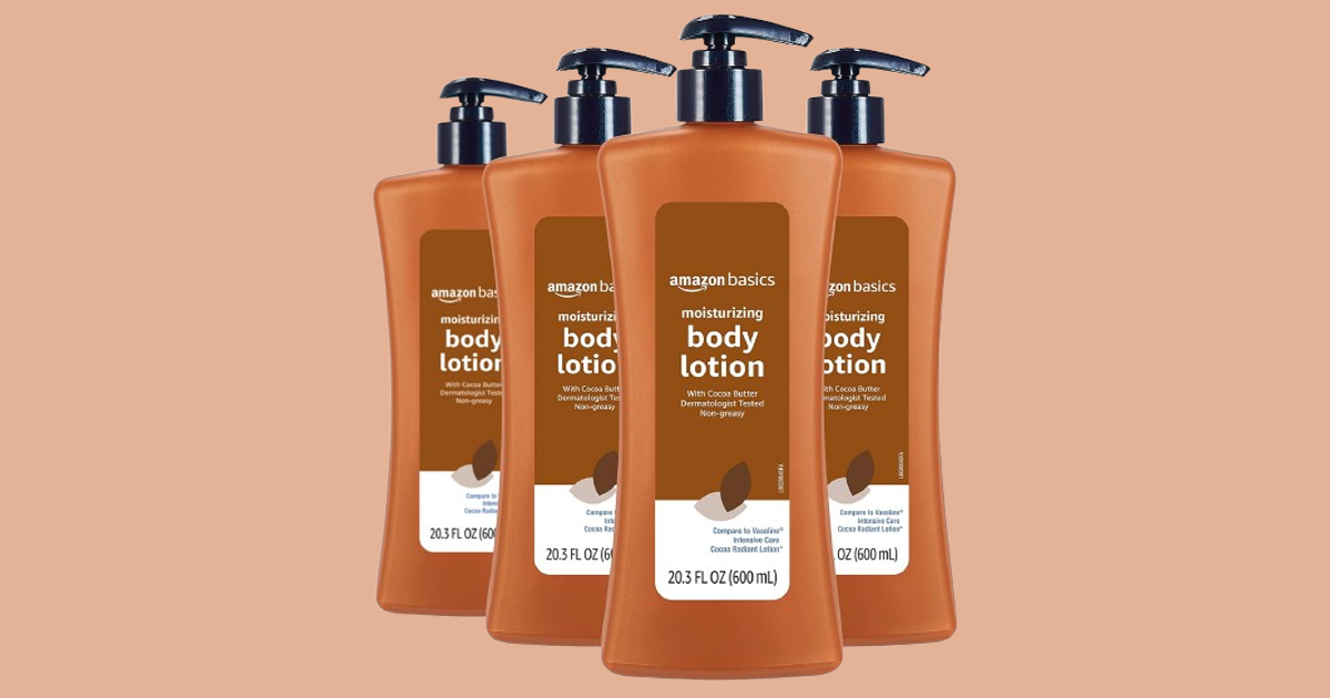 Amazon Basics Moisturizing Cocoa Butter Body Lotion Pack Of 4 Amazon Basics Moisturizing Cocoa Butter Body Lotion Pack Of 4