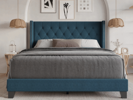 Ameire Upholstered Wingback Bed