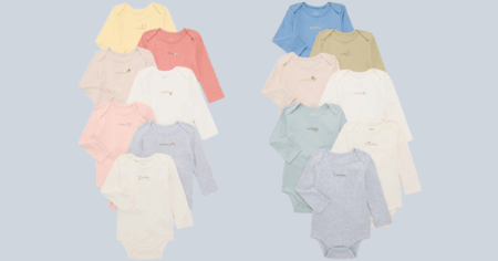 Bliss By Garanimals Baby Boy or Baby Girls Days Of the Week Body Suits sets