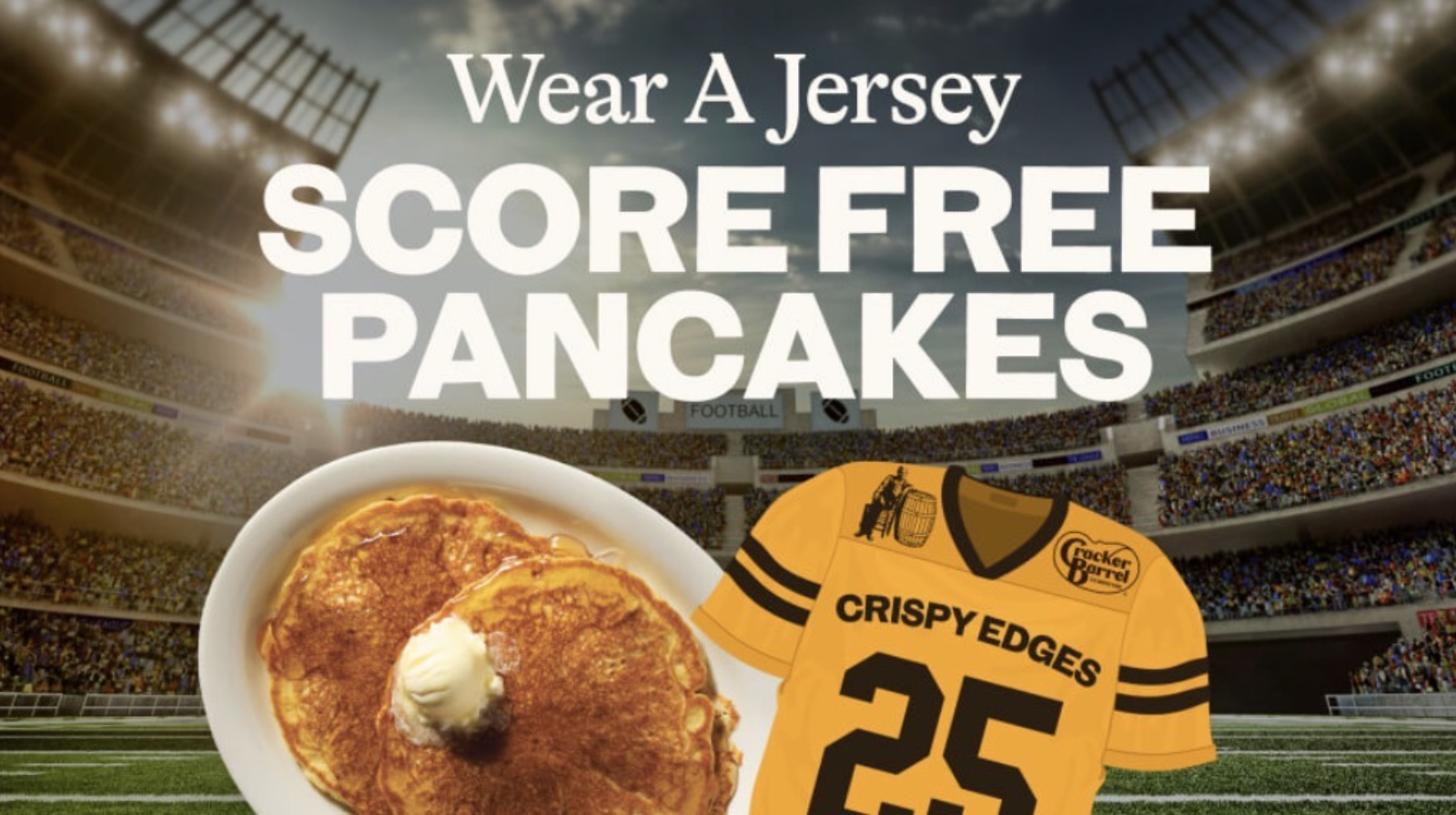 Cracker Barrel Wear A Jersey Score Free Pancakes Cracker Barrel Wear A Jersey Score Free Pancakes