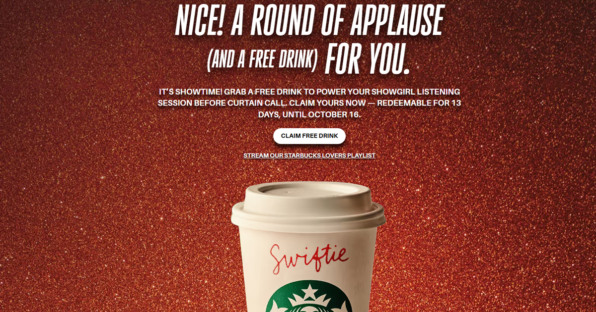 FREE STARBUCKS DRINK